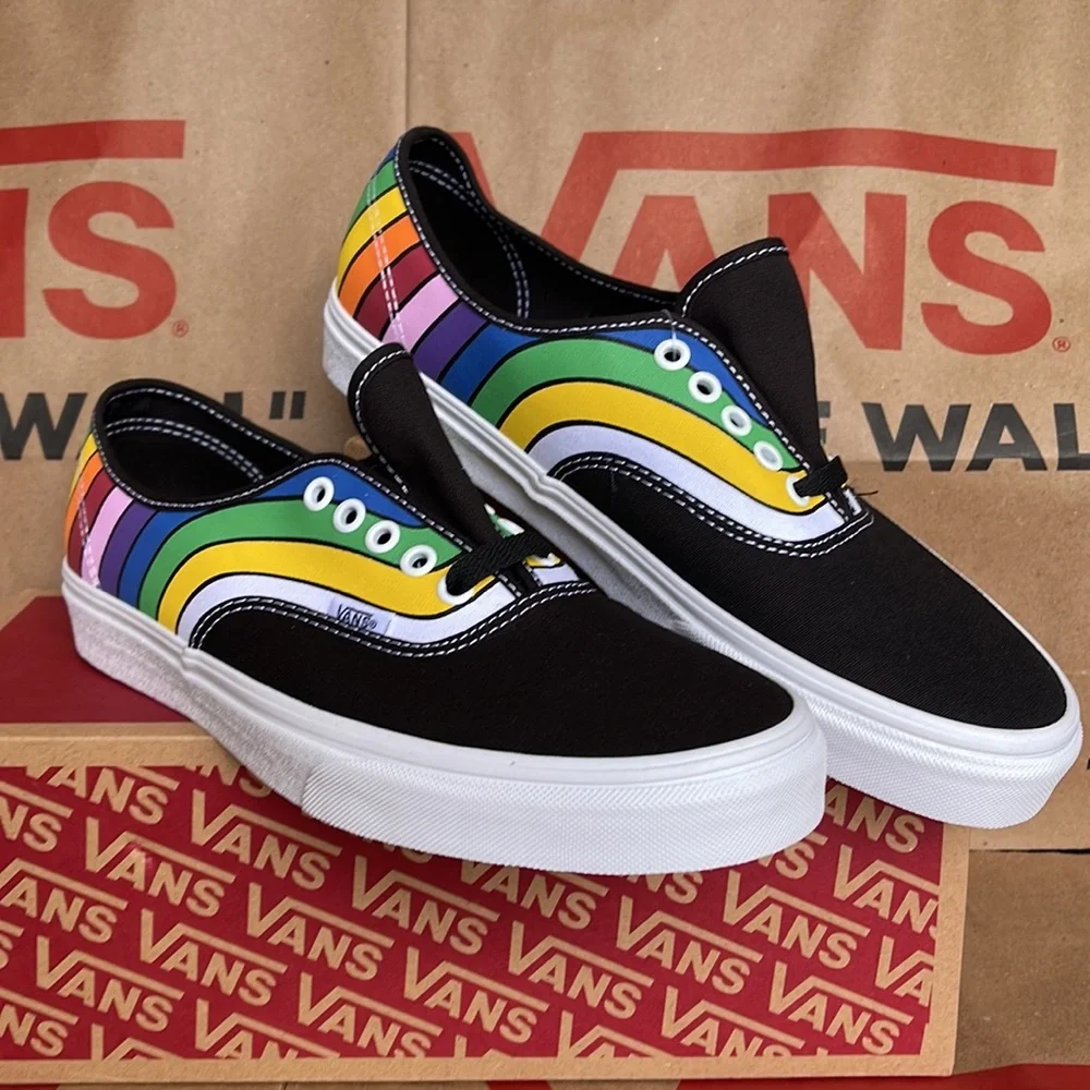 Vans Authentic Fefract Black/True White/Multi Men’s - Picture 5 of 16